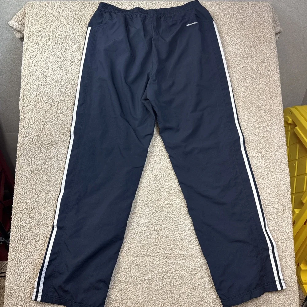 Y2K Vintage Adidas Climalite Clima365 Mens L Navy Blue Mesh Lined Track Pants